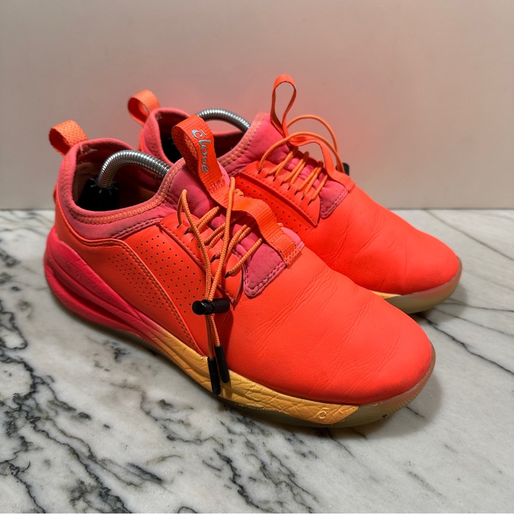 Clove COMET Limited Edition Nursing Shoes Sneakers‎ Orange Red CL015 W 8.5 / M 7